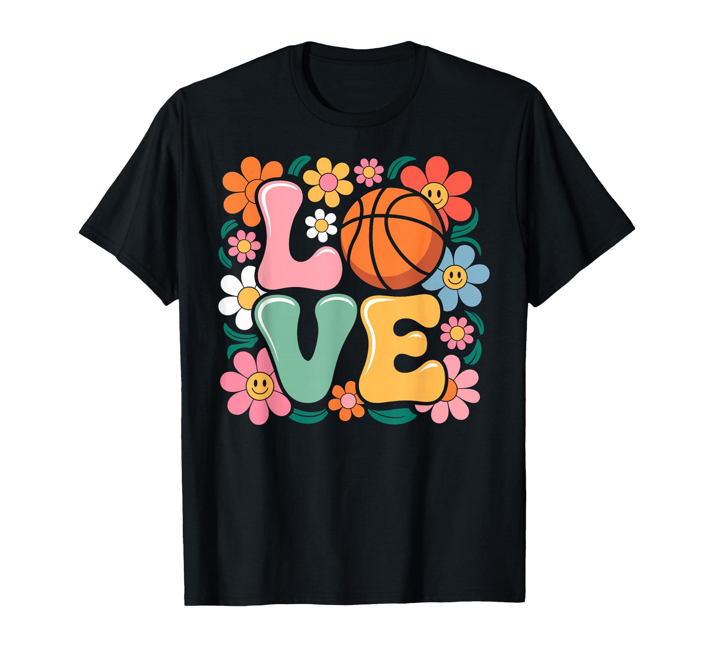 Groovy Love Basketball Ball Player T-Shirt - Fun Novelty Design for Adults - T-Shirt, Sweatshirt, Hoodie