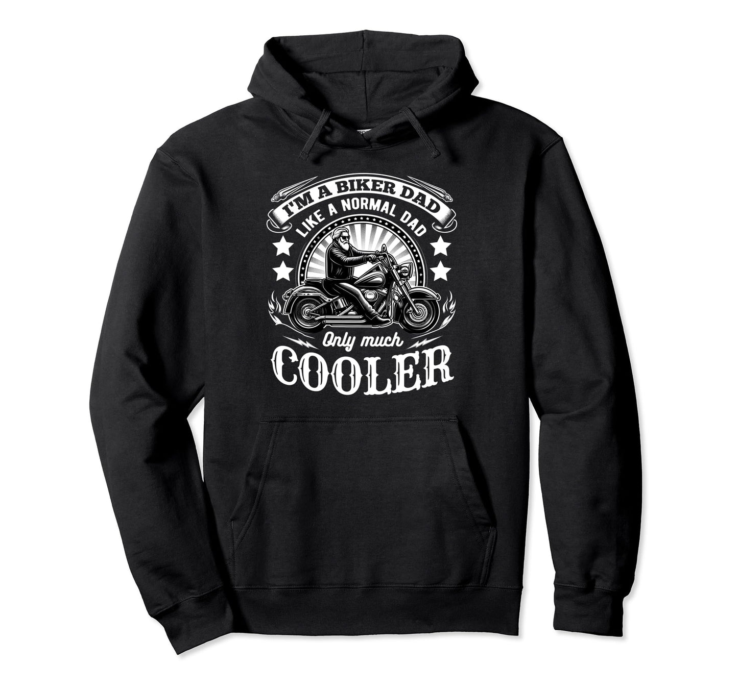 Im Biker Dad Funny Motorcycle Rider Hoodie - Minimalist Print Unisex - T-Shirt, Sweatshirt, Hoodie