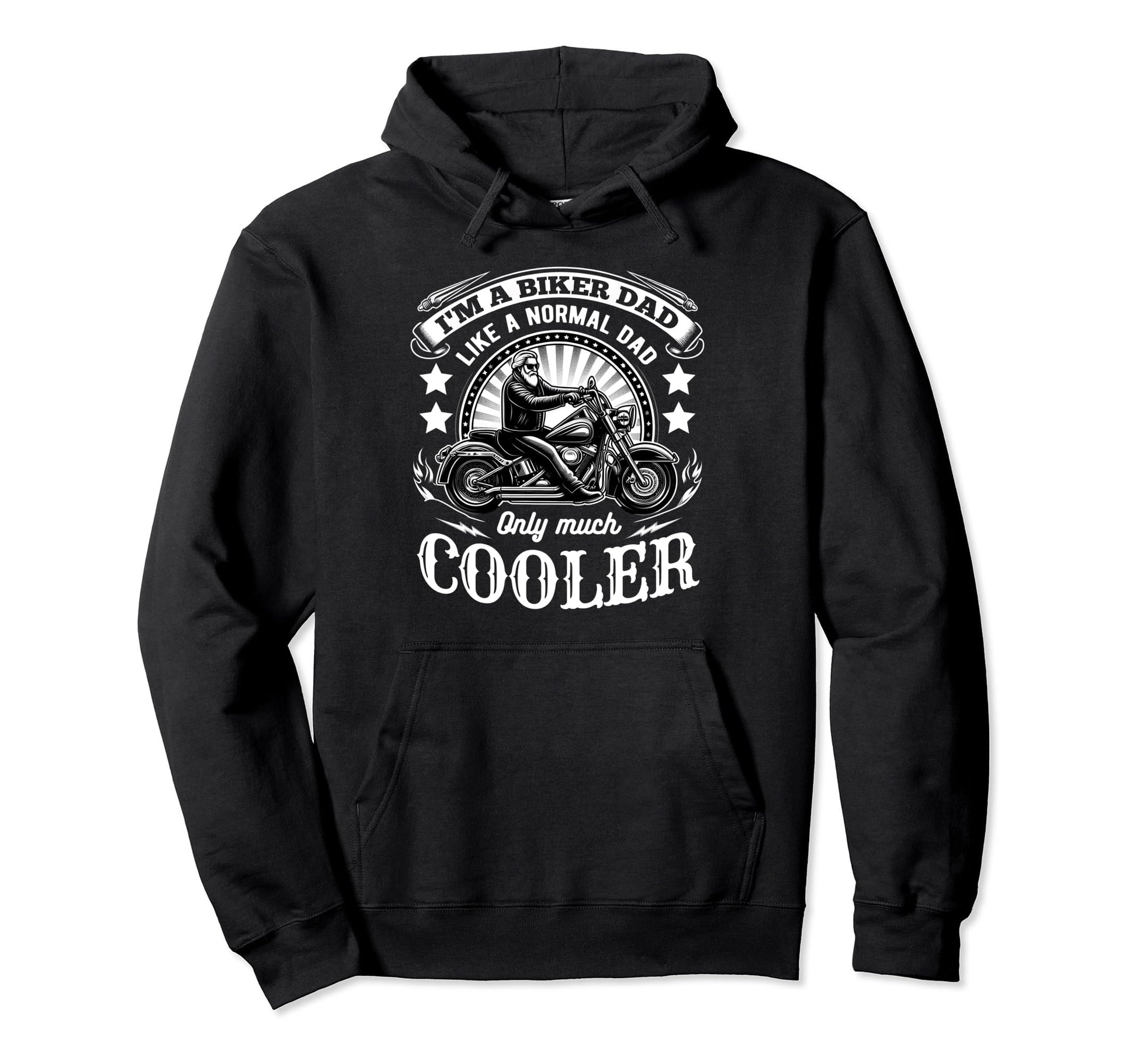 Im Biker Dad Funny Motorcycle Rider Hoodie - Minimalist Print Unisex - T-Shirt, Sweatshirt, Hoodie