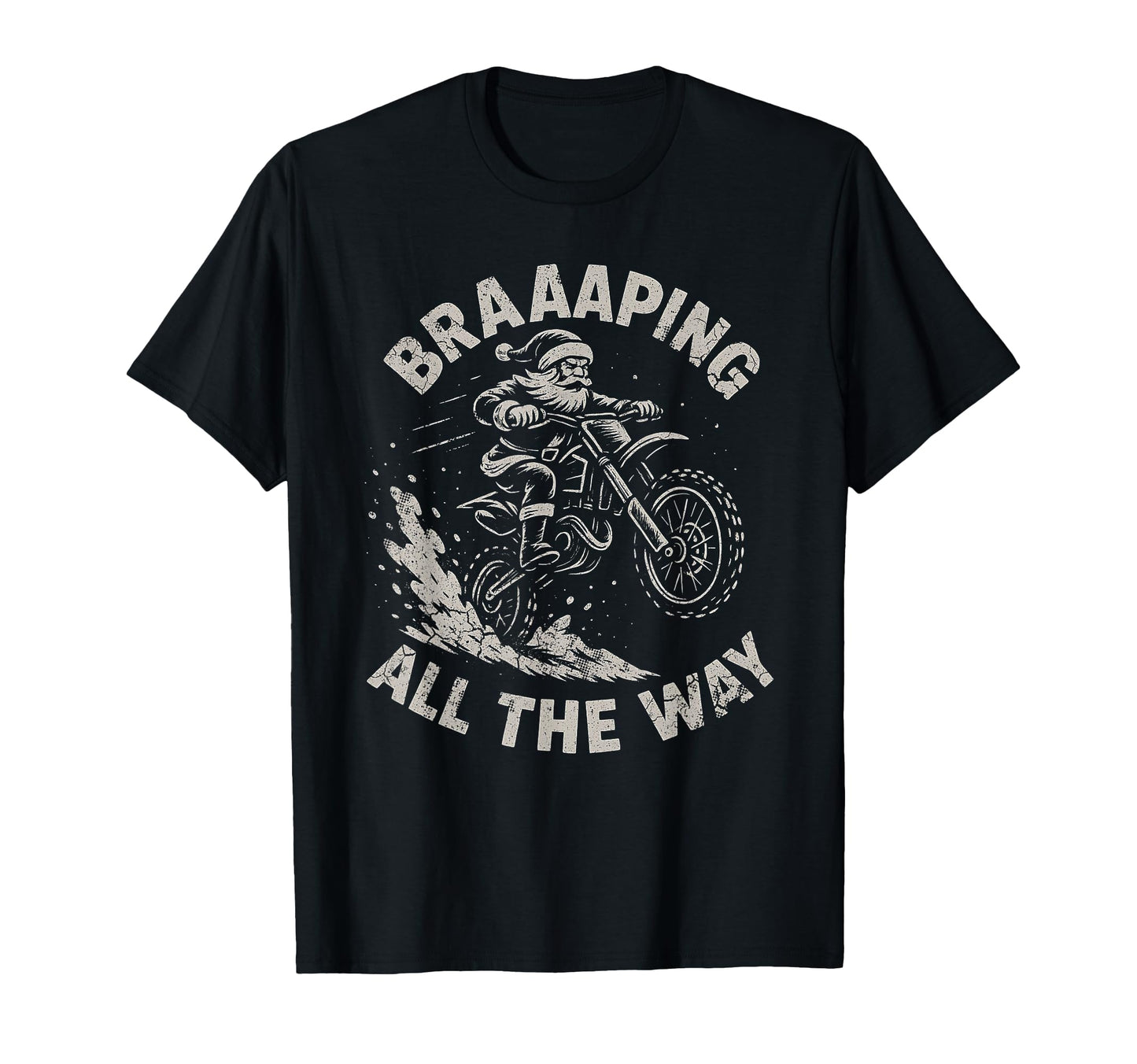 Motocross Santa Dirt Bike Riding T-Shirt - Casual Everyday Wear Men Women - T-Shirt, Sweatshirt, Hoodie
