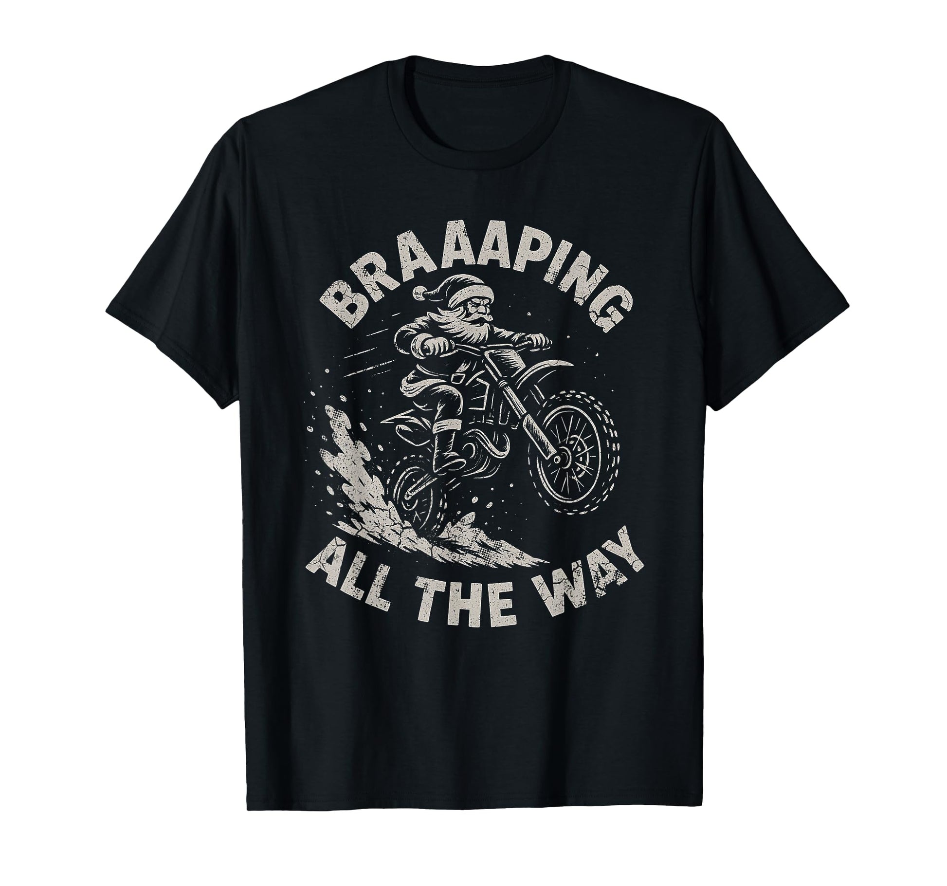 Motocross Santa Dirt Bike Riding T-Shirt - Casual Everyday Wear Men Women - T-Shirt, Sweatshirt, Hoodie