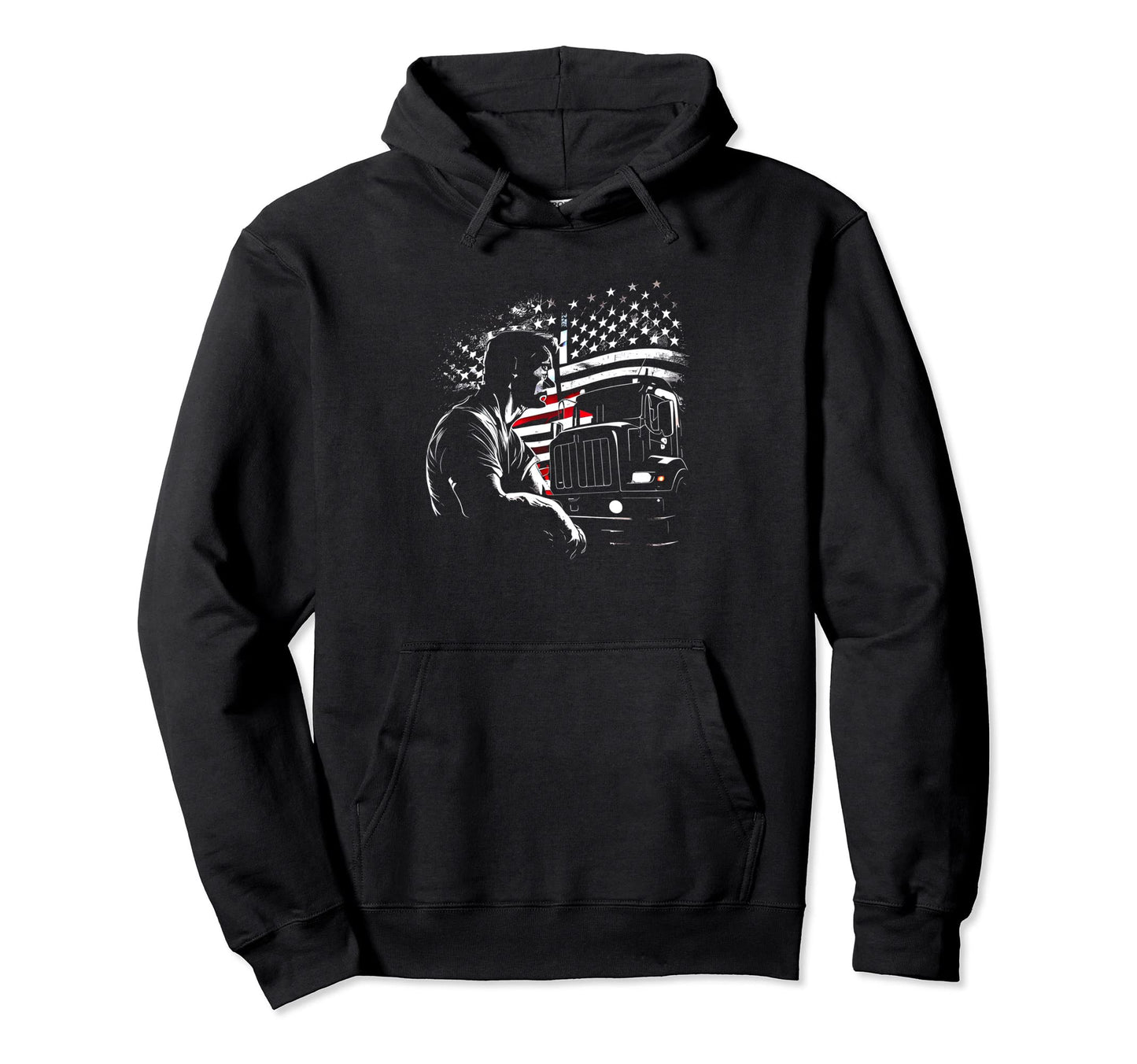 Funny Trucker American Big Rigs Diesel Hoodie - Novelty Apparel Men Women - T-Shirt, Sweatshirt, Hoodie