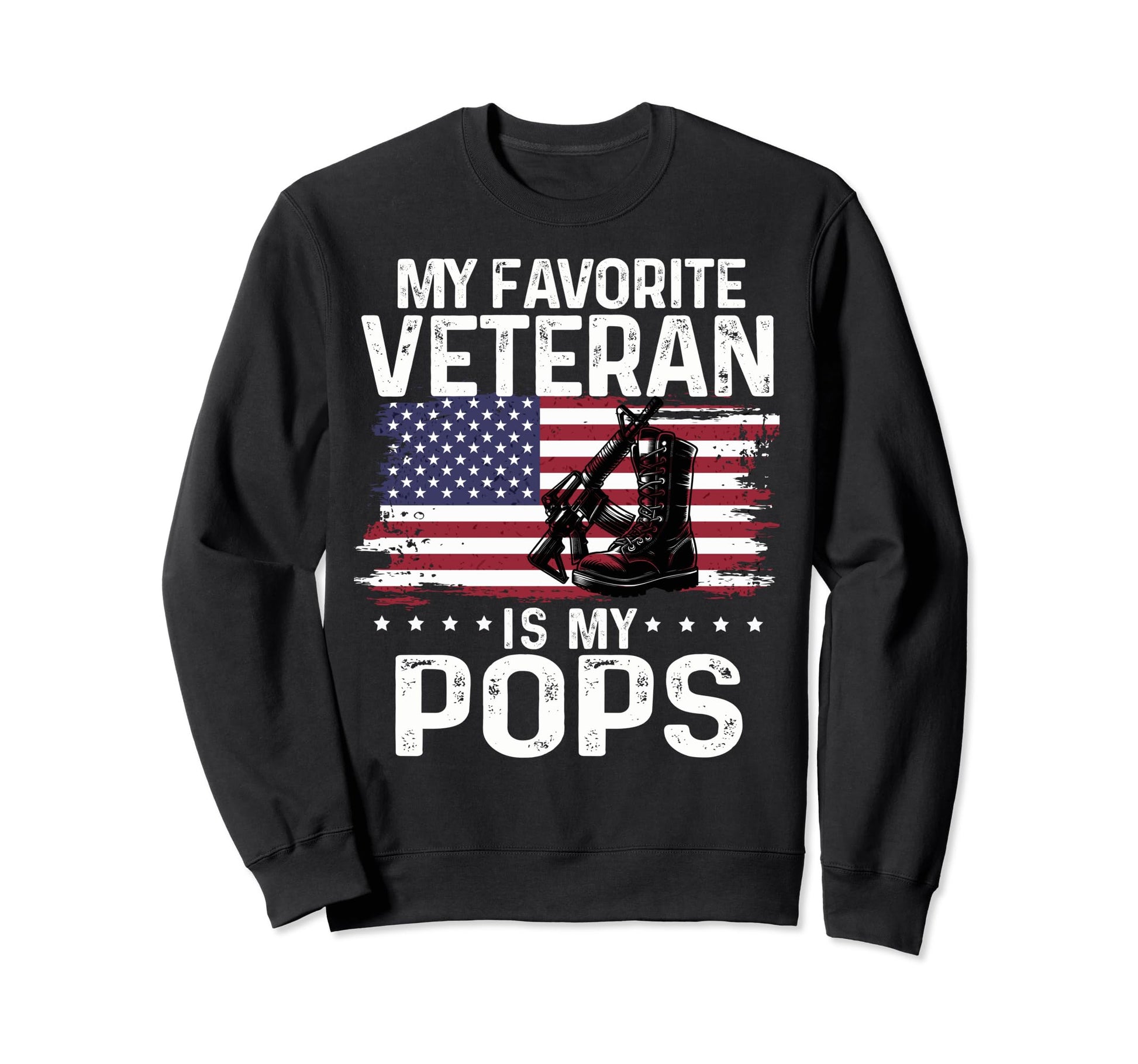 My Favorite Veteran Is My Pops Sweatshirt - Minimalist Print Unisex - T-Shirt, Sweatshirt, Hoodie