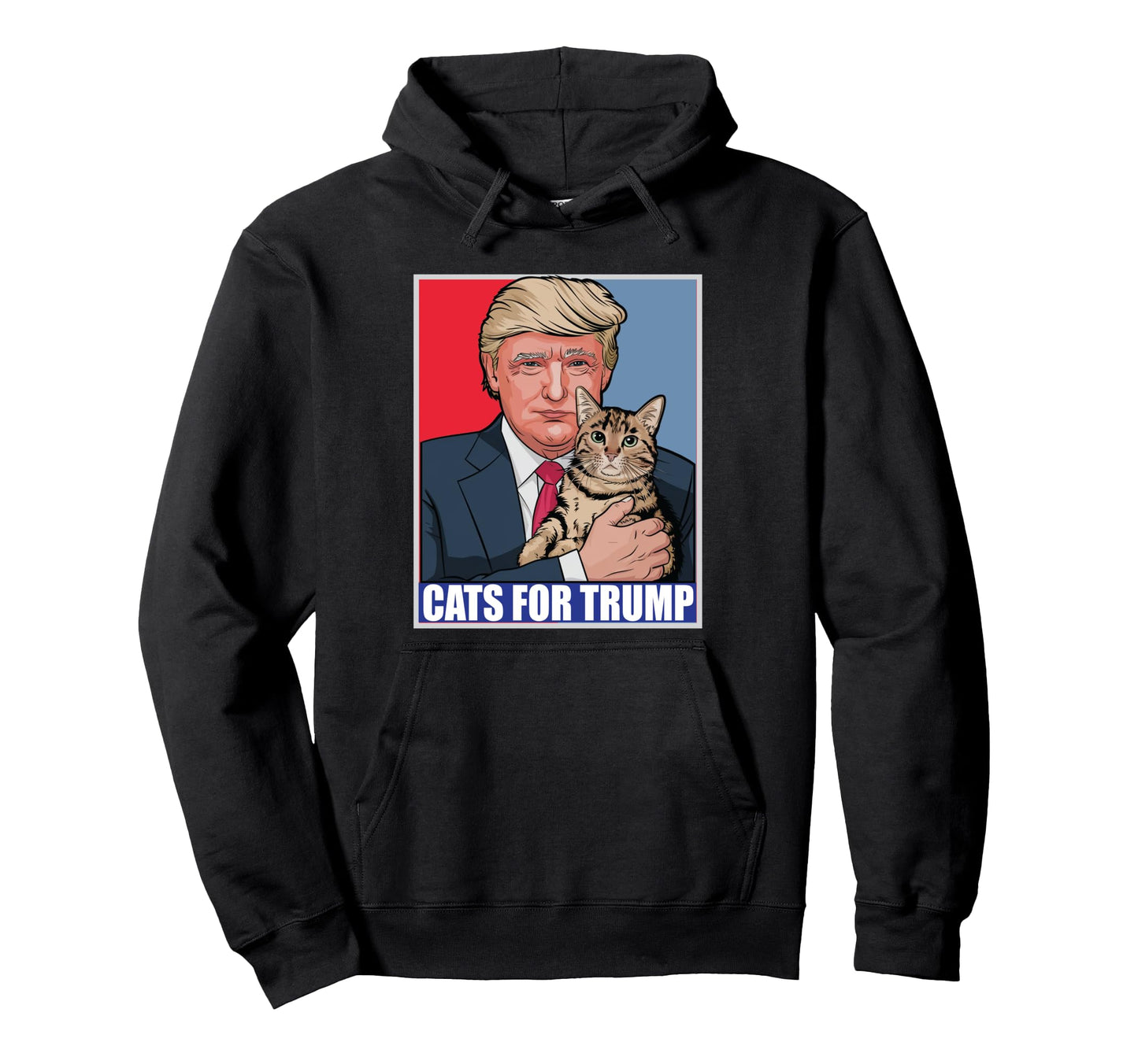 Cats Trump 2024 Save Cats Trump Cat Hoodie - Minimalist Print Men Women - T-Shirt, Sweatshirt, Hoodie
