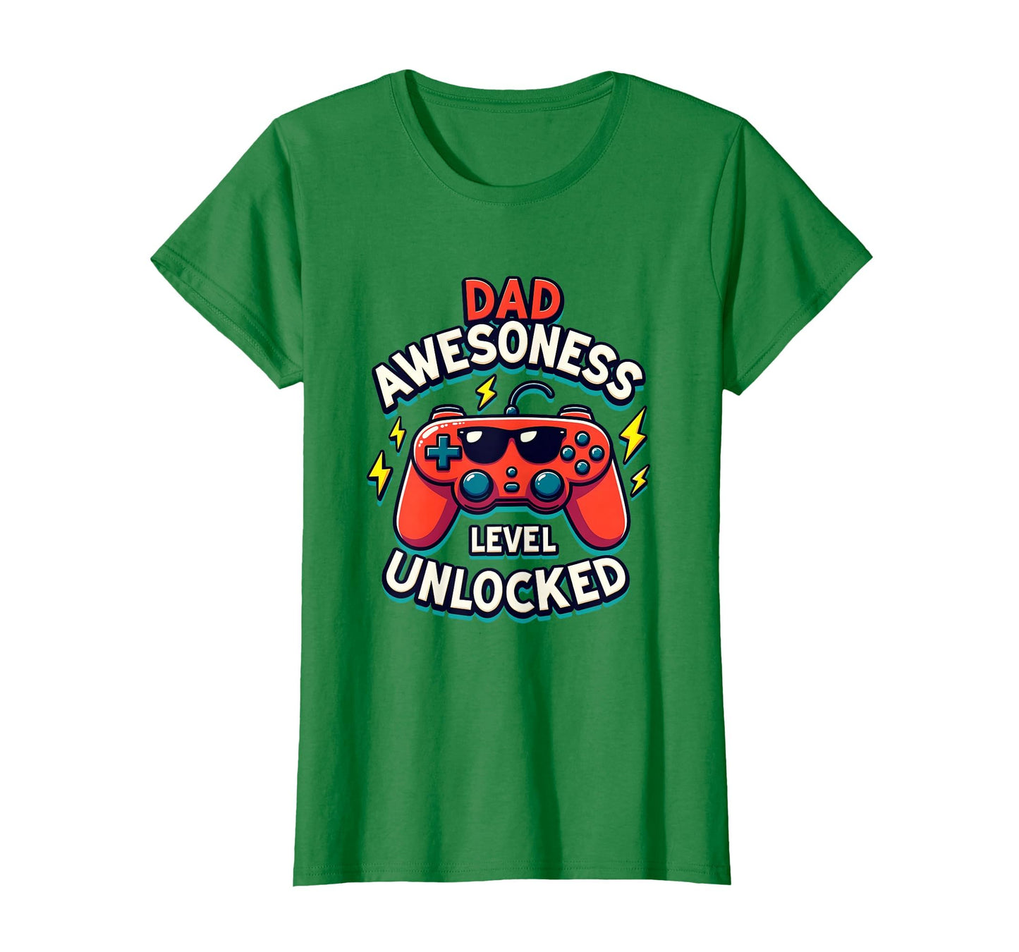 Dad Awesomeness Level Unlocked Rad Dad T-Shirt - Graphic Print for Adults - T-Shirt, Sweatshirt, Hoodie