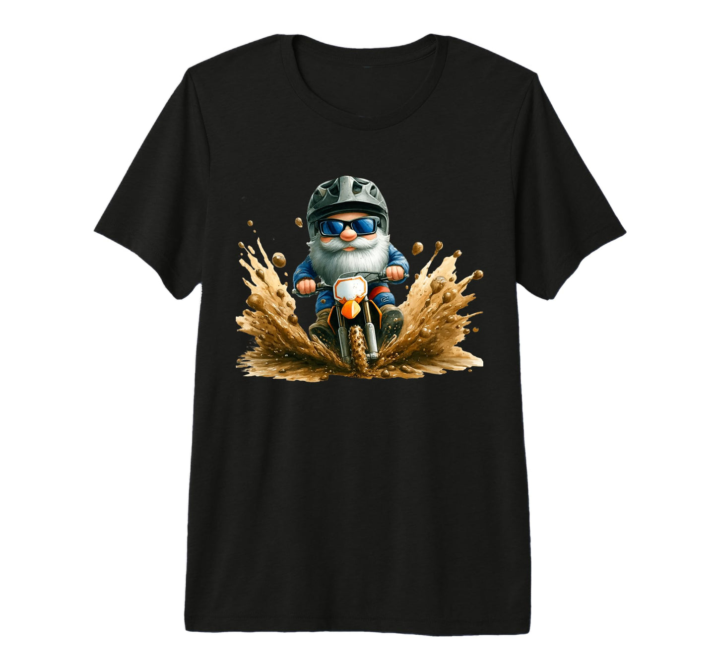Funny Motorcycle Rider Gnome Dad T-Shirt - Graphic Print for Adults - T-Shirt, Sweatshirt, Hoodie