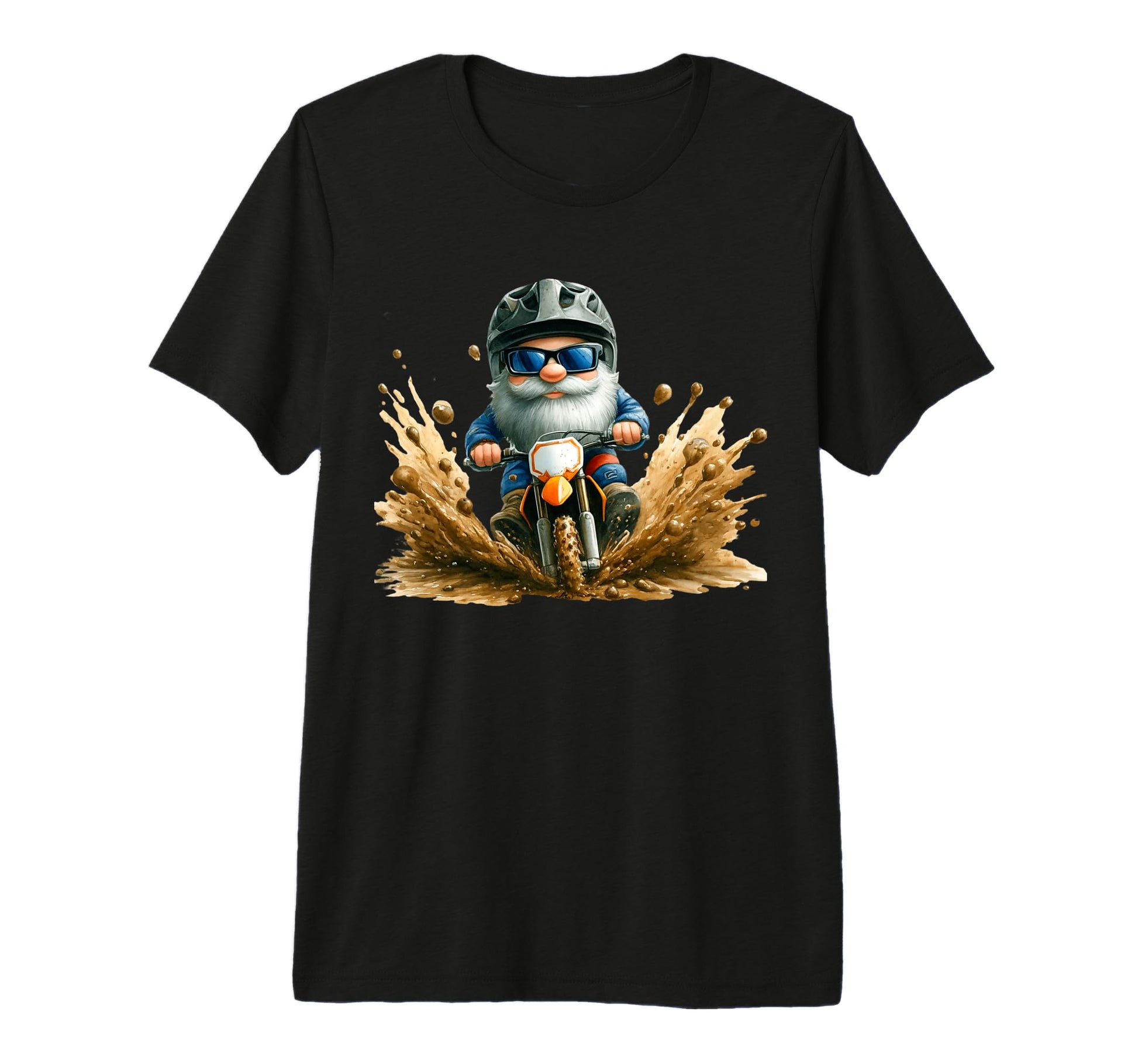 Funny Motorcycle Rider Gnome Dad T-Shirt - Graphic Print for Adults - T-Shirt, Sweatshirt, Hoodie