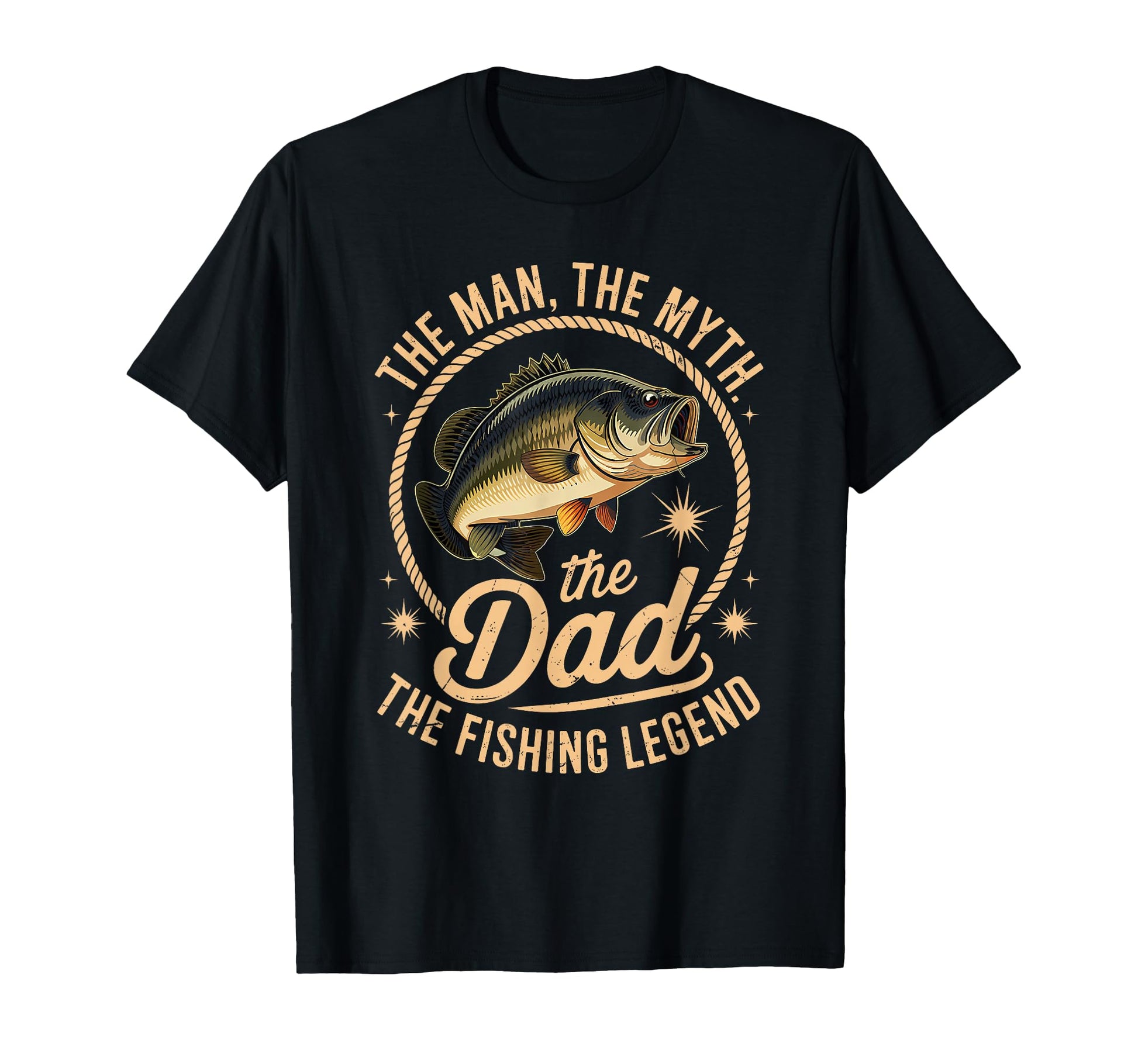 Myth Dad Fishing Legend Fathers Day T-Shirt - Graphic Print Men Women - T-Shirt, Sweatshirt, Hoodie