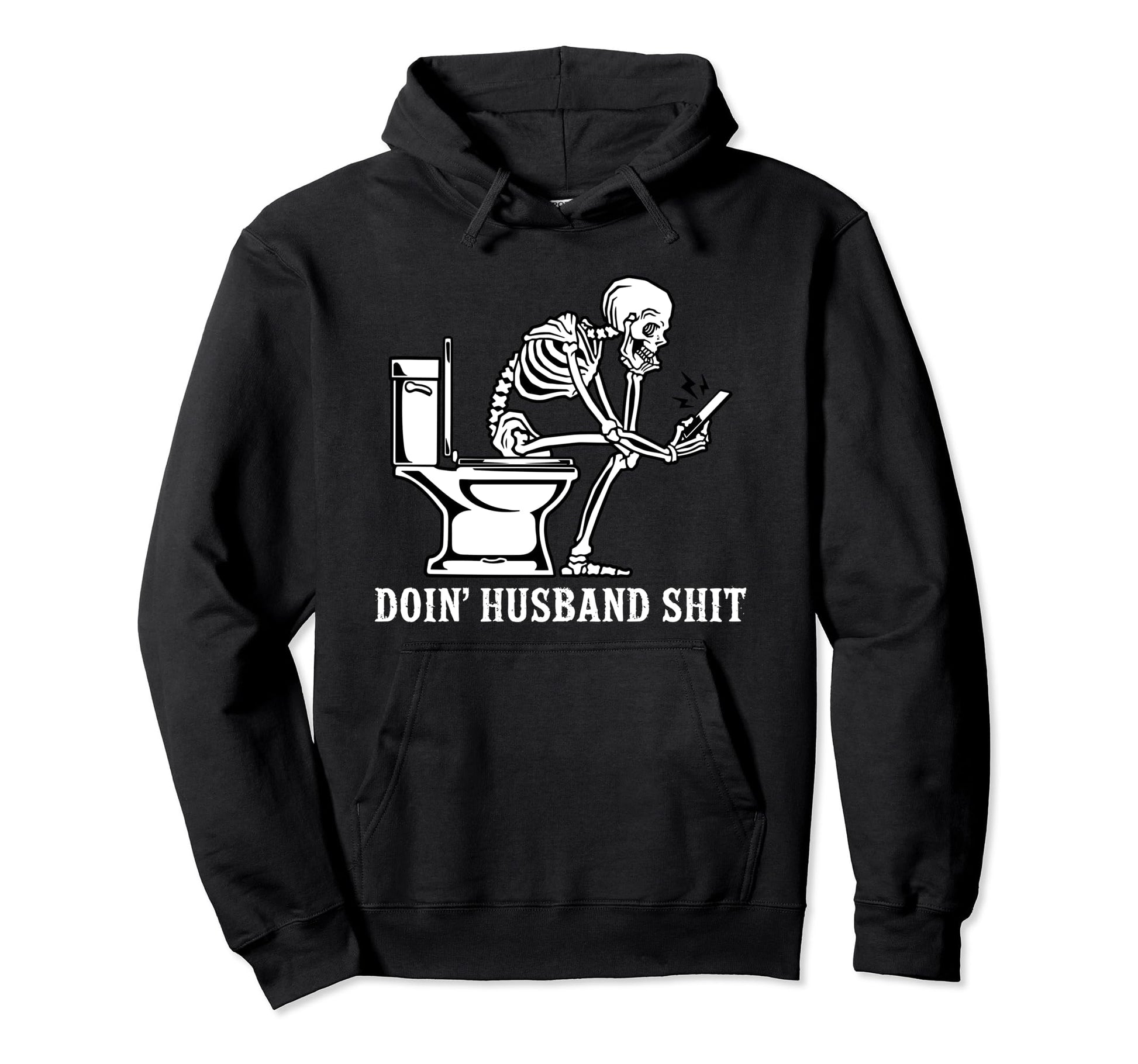 Doing Husband Shit Funny Skeleton Hoodie - Aesthetic Graphic Unisex - T-Shirt, Sweatshirt, Hoodie