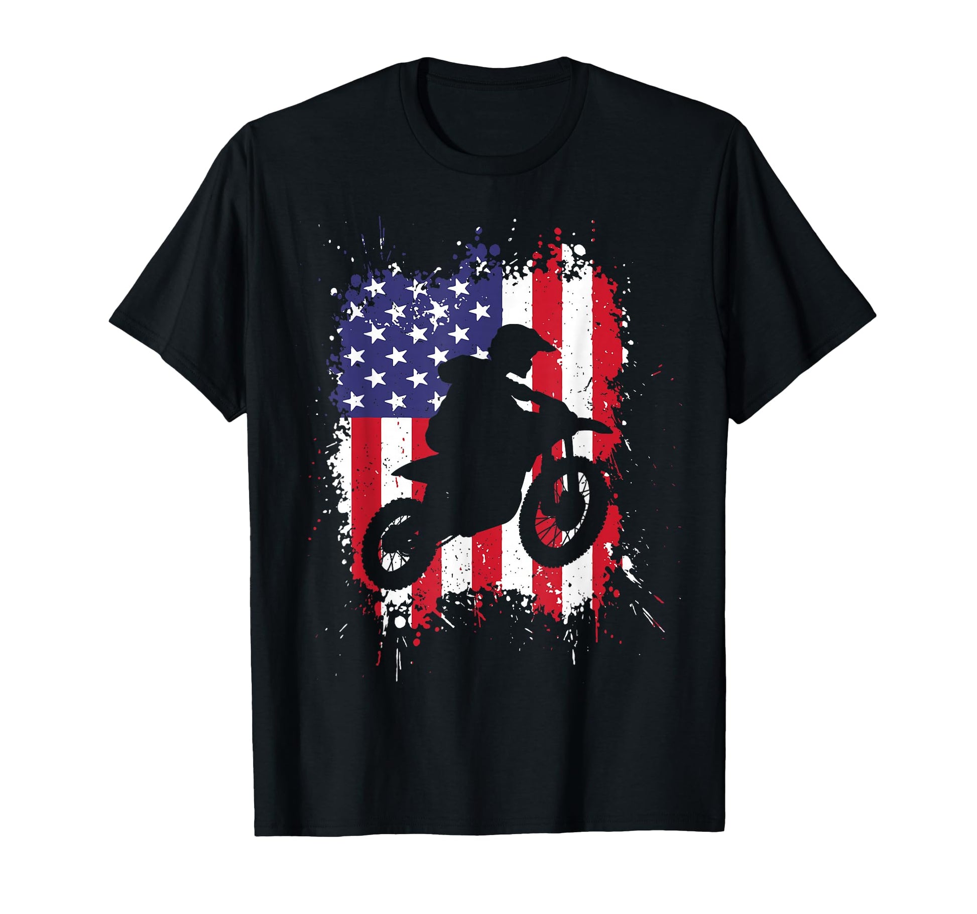 Best Dirt Bike Dirtbike Racing Us Flag T-Shirt - Minimalist Print Unisex - T-Shirt, Sweatshirt, Hoodie