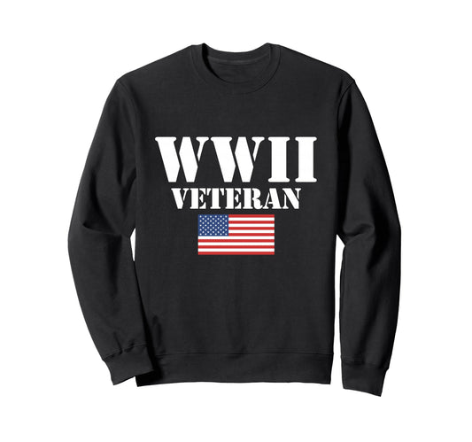 American Patriot Wwii Veteran Sweatshirt - Unique Graphic for Adults - T-Shirt, Sweatshirt, Hoodie