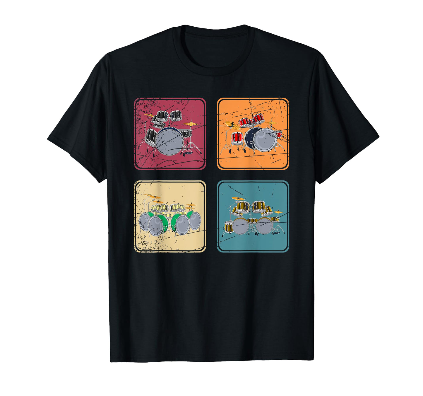 Drum Set Drums Player Percussion Music T-Shirt - Novelty Apparel Men Women - T-Shirt, Sweatshirt, Hoodie