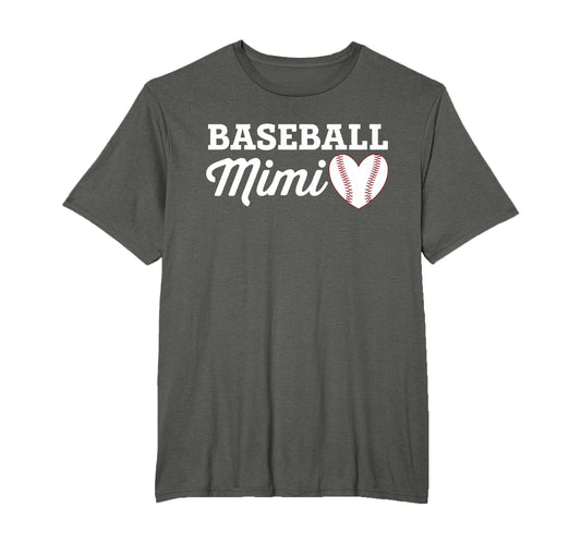 Baseball Mimi Love Heart Baseball Sports T-Shirt - Streetwear Style Unisex - T-Shirt, Sweatshirt, Hoodie