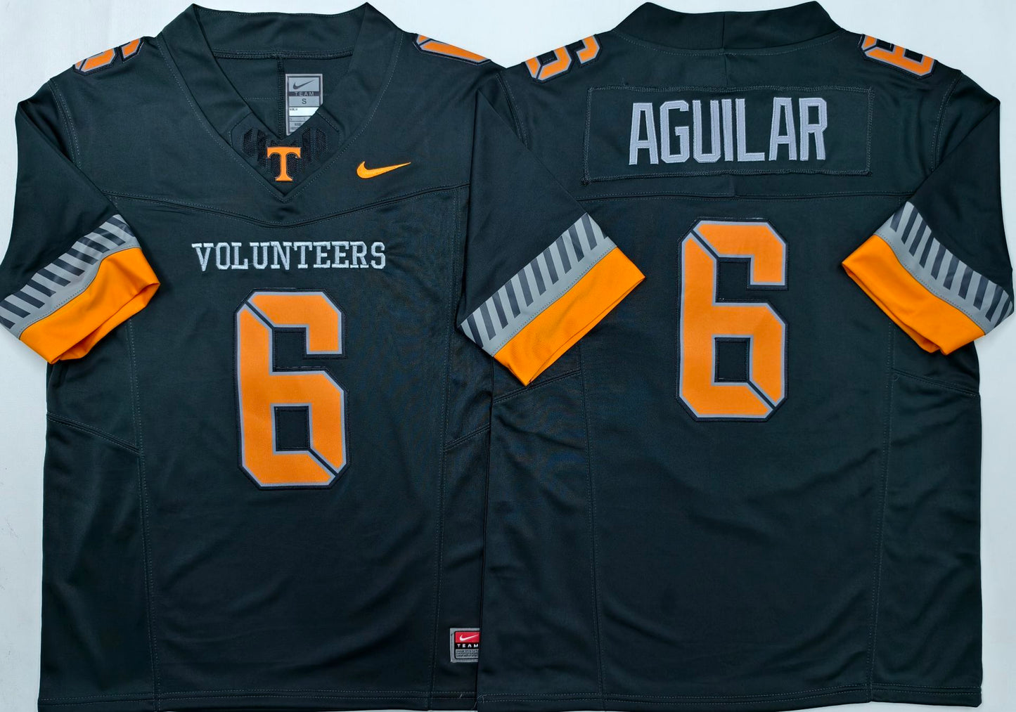 Men's Tennessee Volunteers Joey Aguilar Black Player Jersey sports jersey product view 1