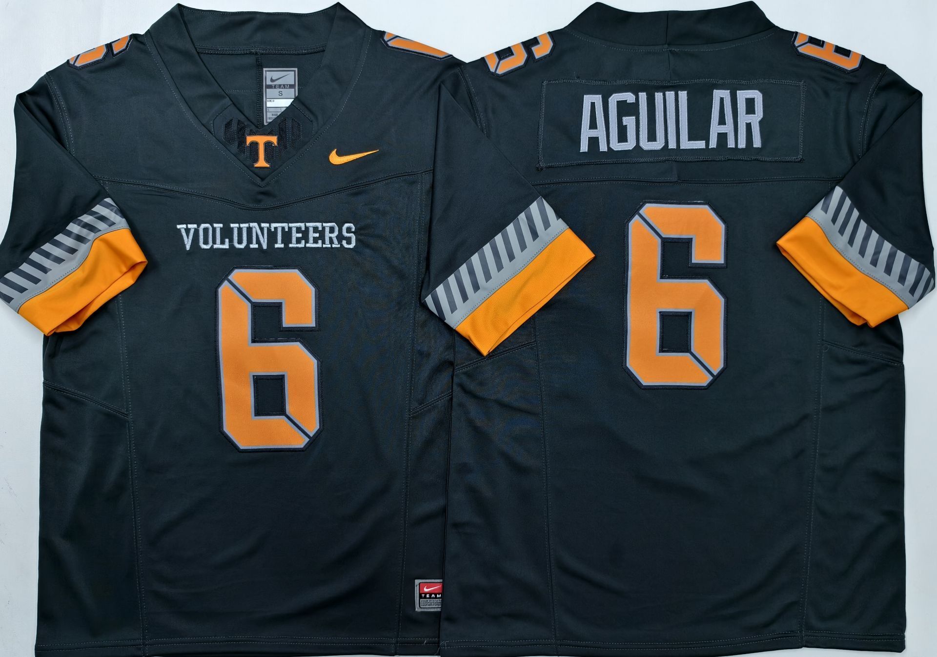 Men's Tennessee Volunteers Joey Aguilar Black Player Jersey sports jersey product view 1