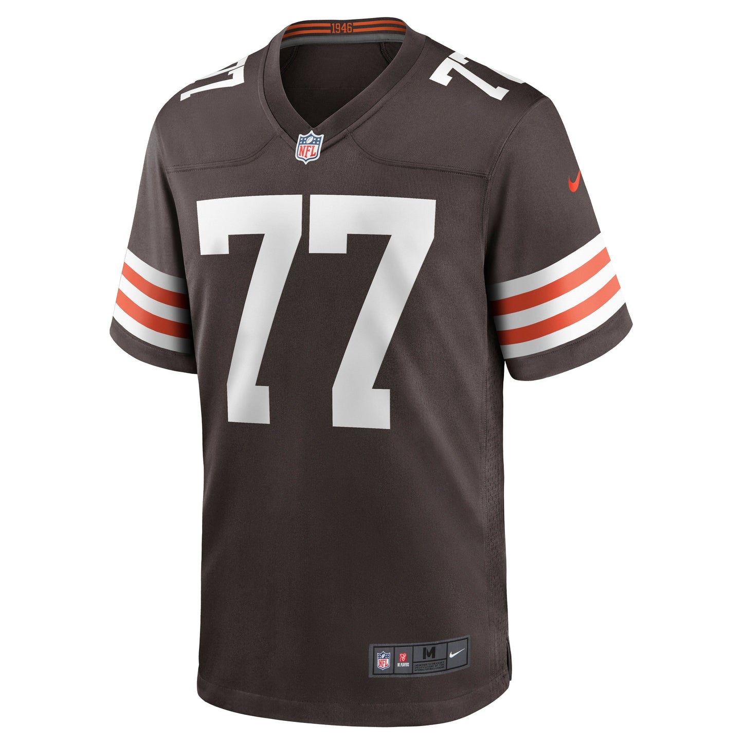 Wyatt Teller Cleveland Browns Game Jersey - Brown football jersey product view 2