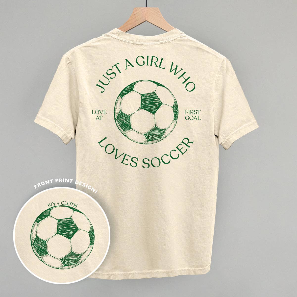 Just A Girl Who Loves Soccer (Back Print) Unisex T-shirt, Sweatshirt, Hoodie, Long Sleeve Tee - T-Shirt, Sweatshirt, Hoodie