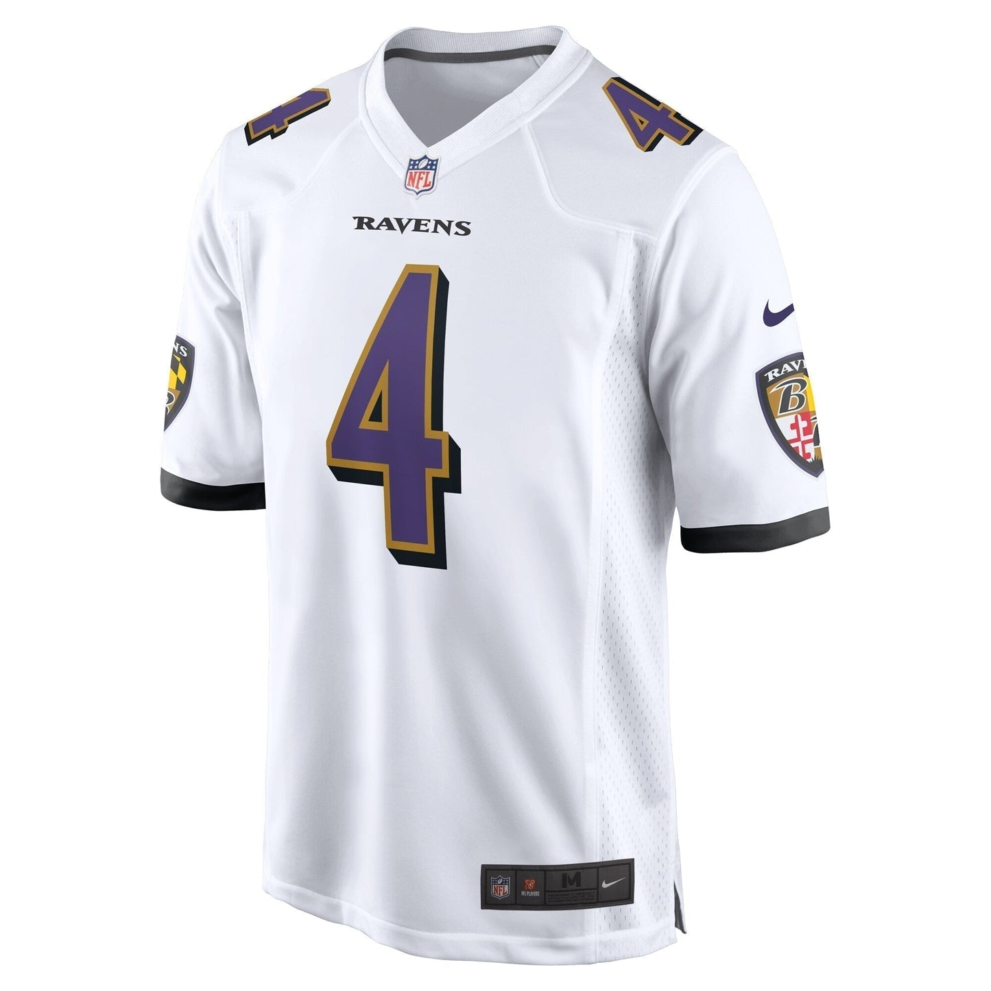 Zay Flowers Baltimore Ravens Game Jersey - White football jersey product view 2