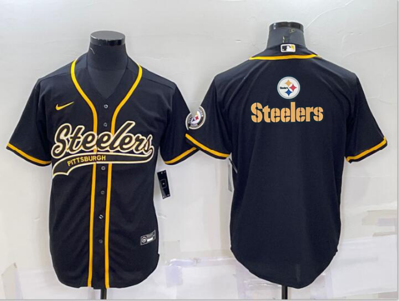 Men's Pittsburgh Steelers Black Fashion Jersey football jersey product view 1