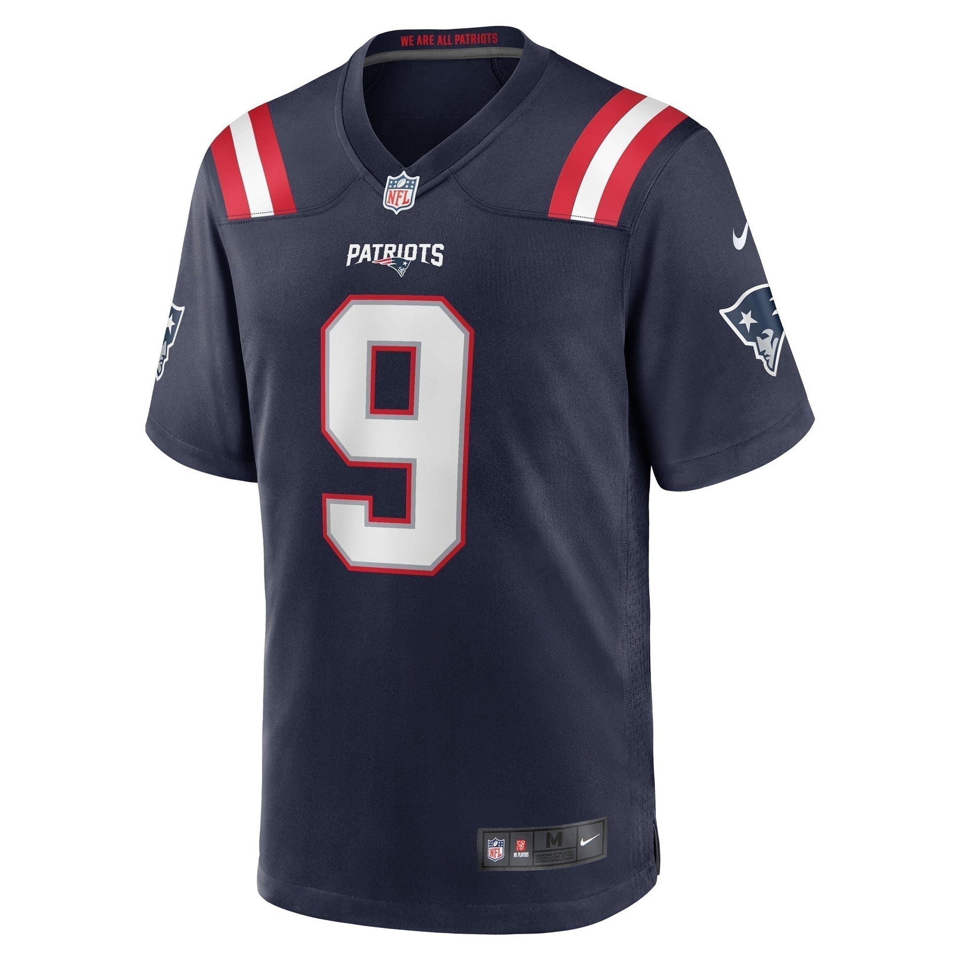 Kayshon Boutte New England Patriots Game Jersey - Navy football jersey product view 2