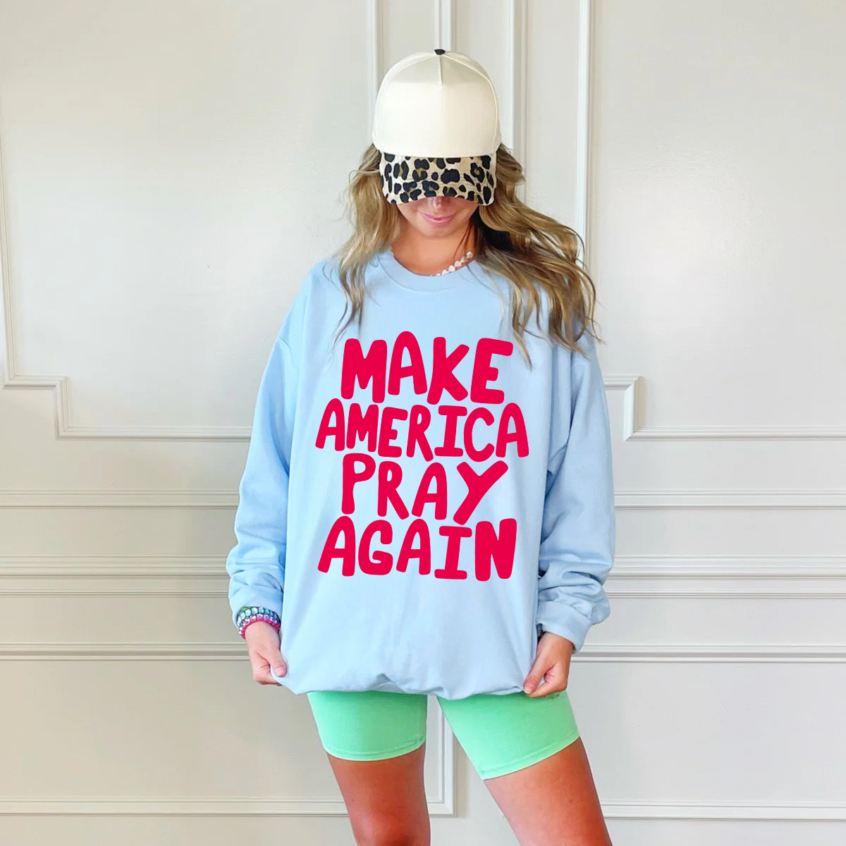 Make America Pray Puff Sweatshirt Unisex T-shirt, Sweatshirt, Hoodie, Long Sleeve Tee - T-Shirt, Sweatshirt, Hoodie