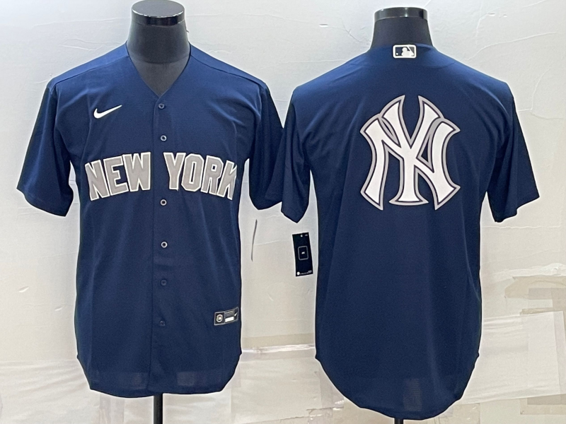 Men's New York Yankees Navy Replica Player Jersey baseball jersey product view 1