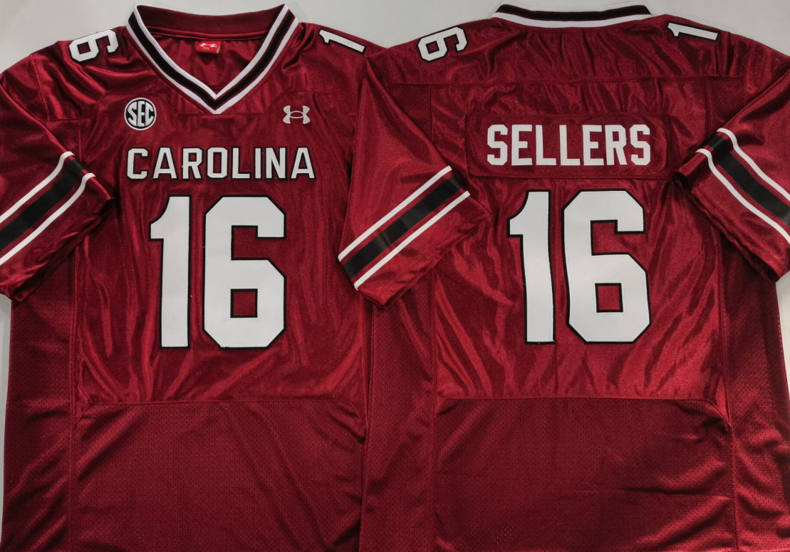 Men's South Carolina Gamecock Lanorris Sellers Red Player Jersey sports jersey product view 1