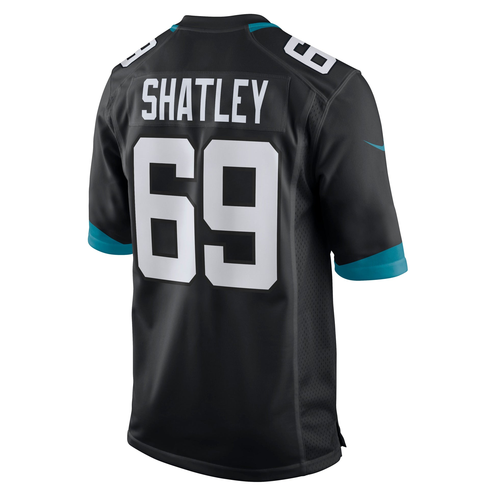 Tyler Shatley Jacksonville Jaguars Game Jersey - Black football jersey product view 3