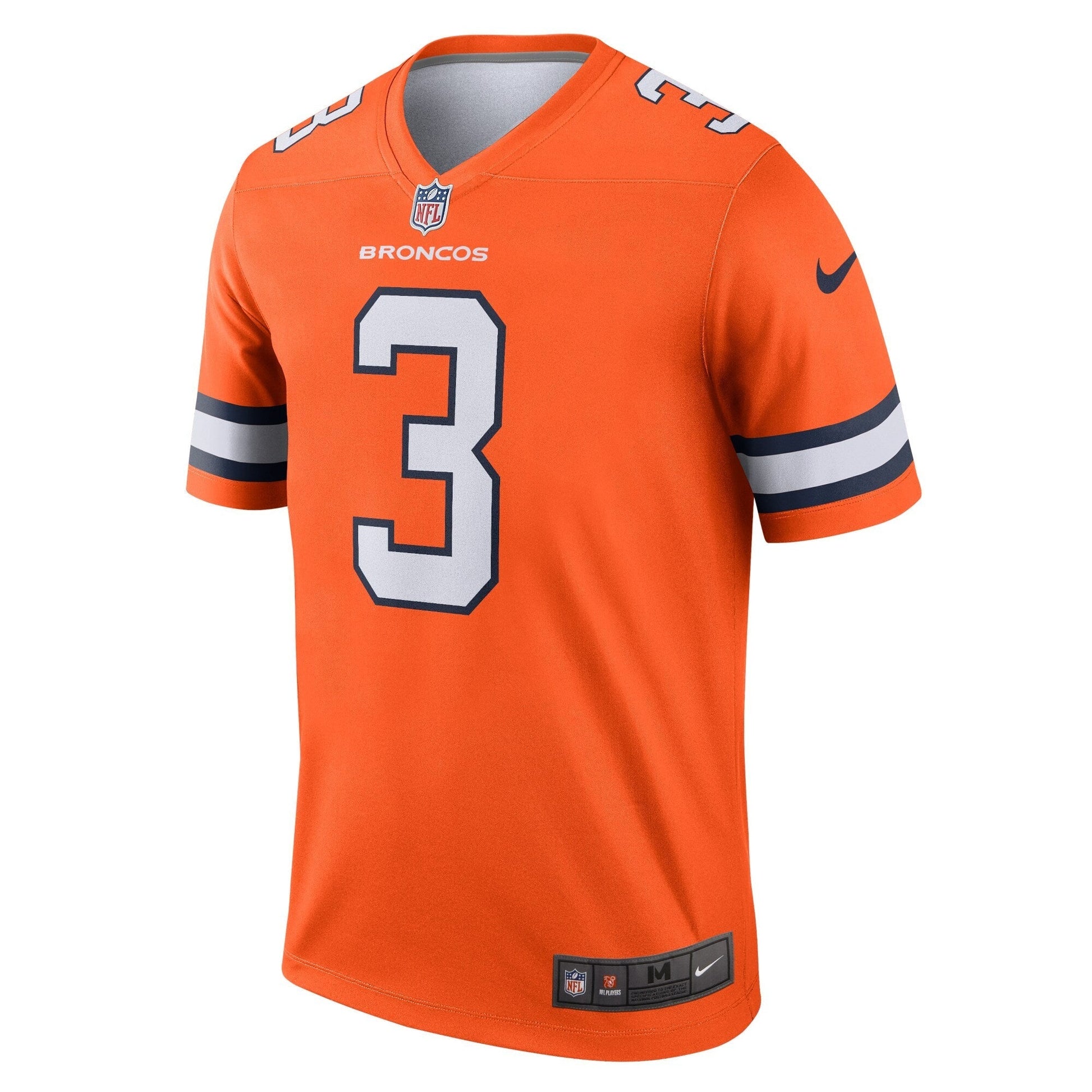 Russell Wilson Denver Broncos Alternate Legend Jersey - Orange football jersey product view 2