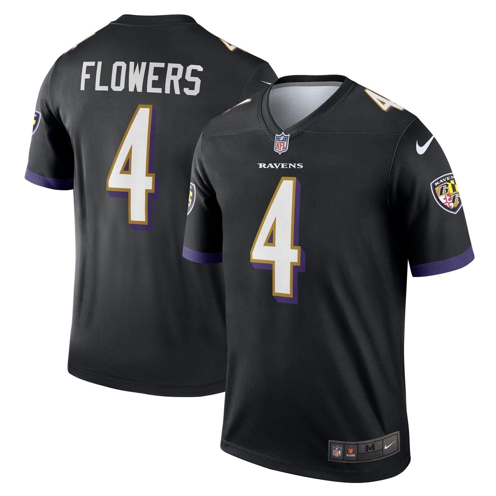 Baltimore Ravens Zay Flowers Black Legend Player Performance Top football jersey product view 1