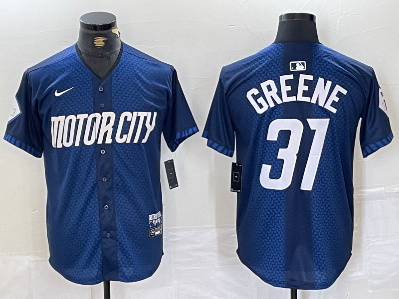 Men's Detroit Tigers Riley Greene #31 Navy 2024 City Connect Limited Jersey baseball jersey product view 1