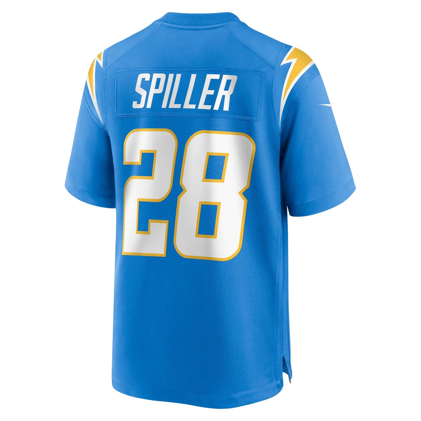 Los Angeles Chargers Isaiah Spiller Powder Blue Game Jersey football jersey product view 1