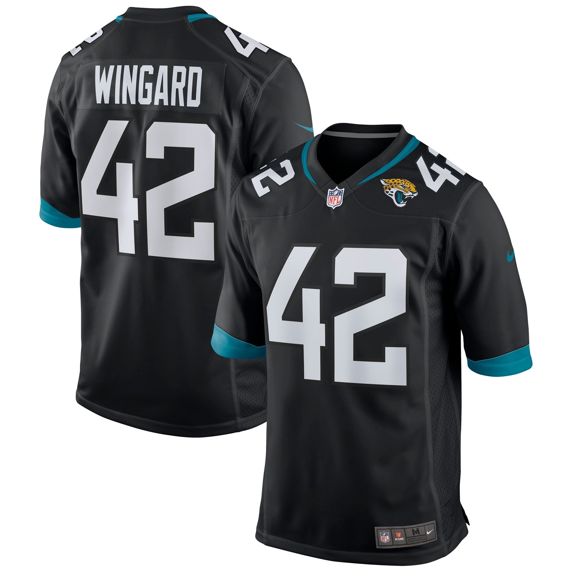 Andrew Wingard Jacksonville Jaguars Game Jersey - Black football jersey product view 1
