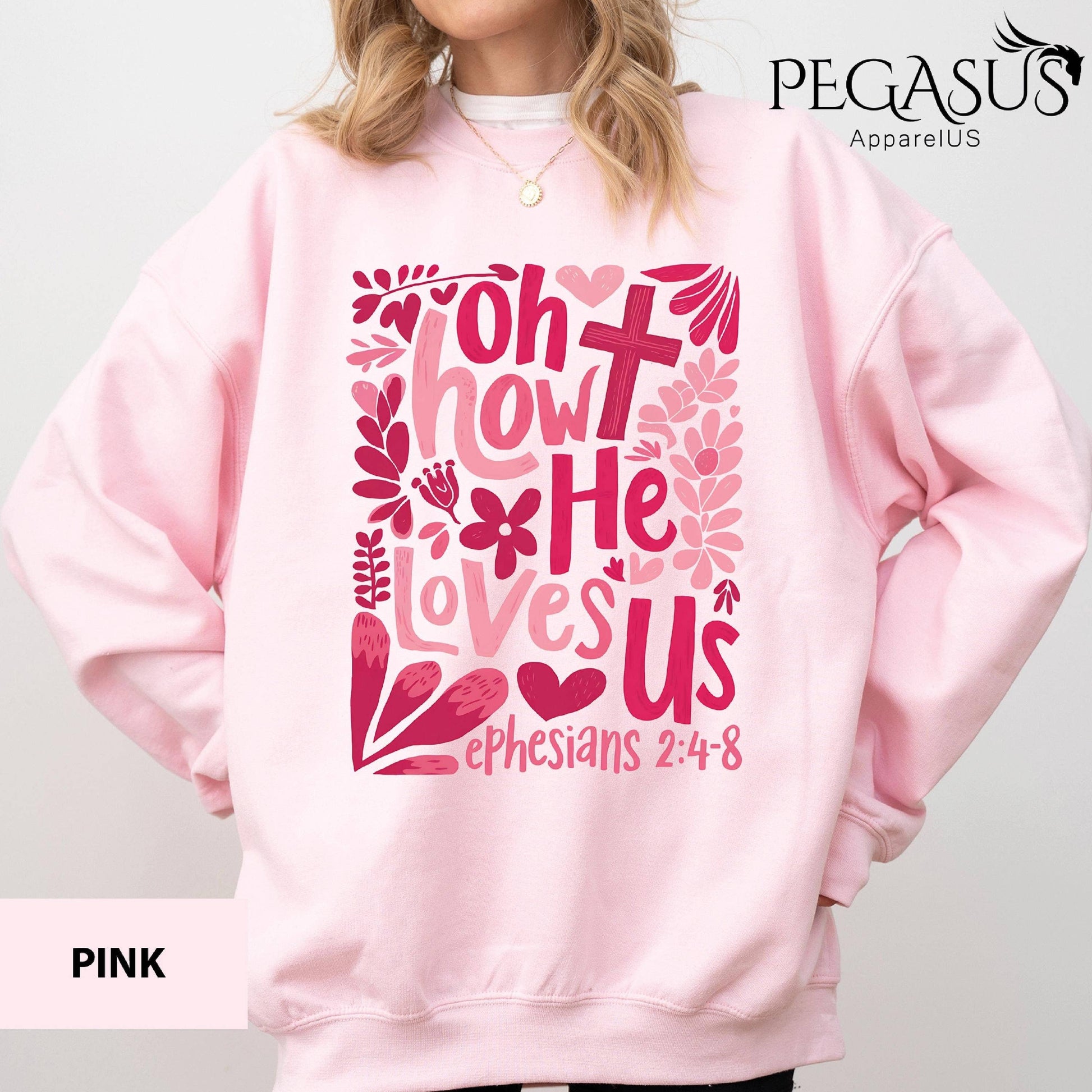 He Loves Us Christian Valentine Shirt Unisex T-shirt, Sweatshirt, Hoodie, Long Sleeve Tee - T-Shirt, Sweatshirt, Hoodie