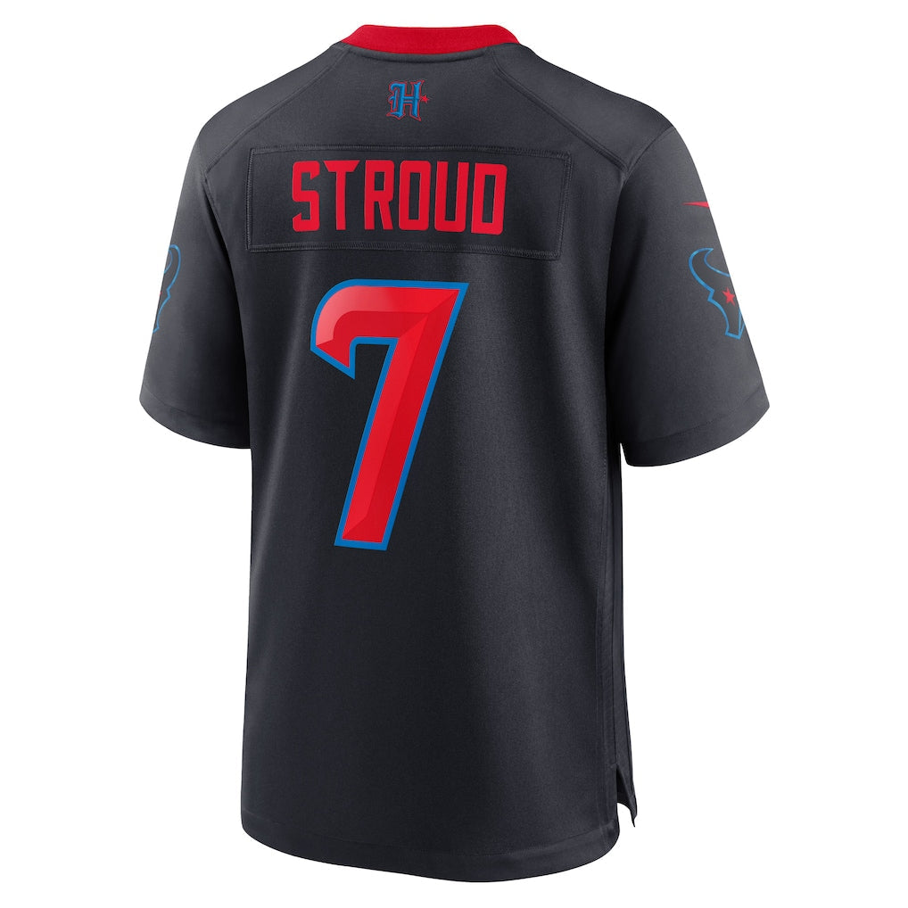H.Texans #7 C.J. Stroud Navy Game Jersey football jersey product view 1
