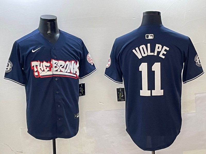 Men's New York Yankees Anthony Volpe Navy Limited Player Jersey baseball jersey product view 1