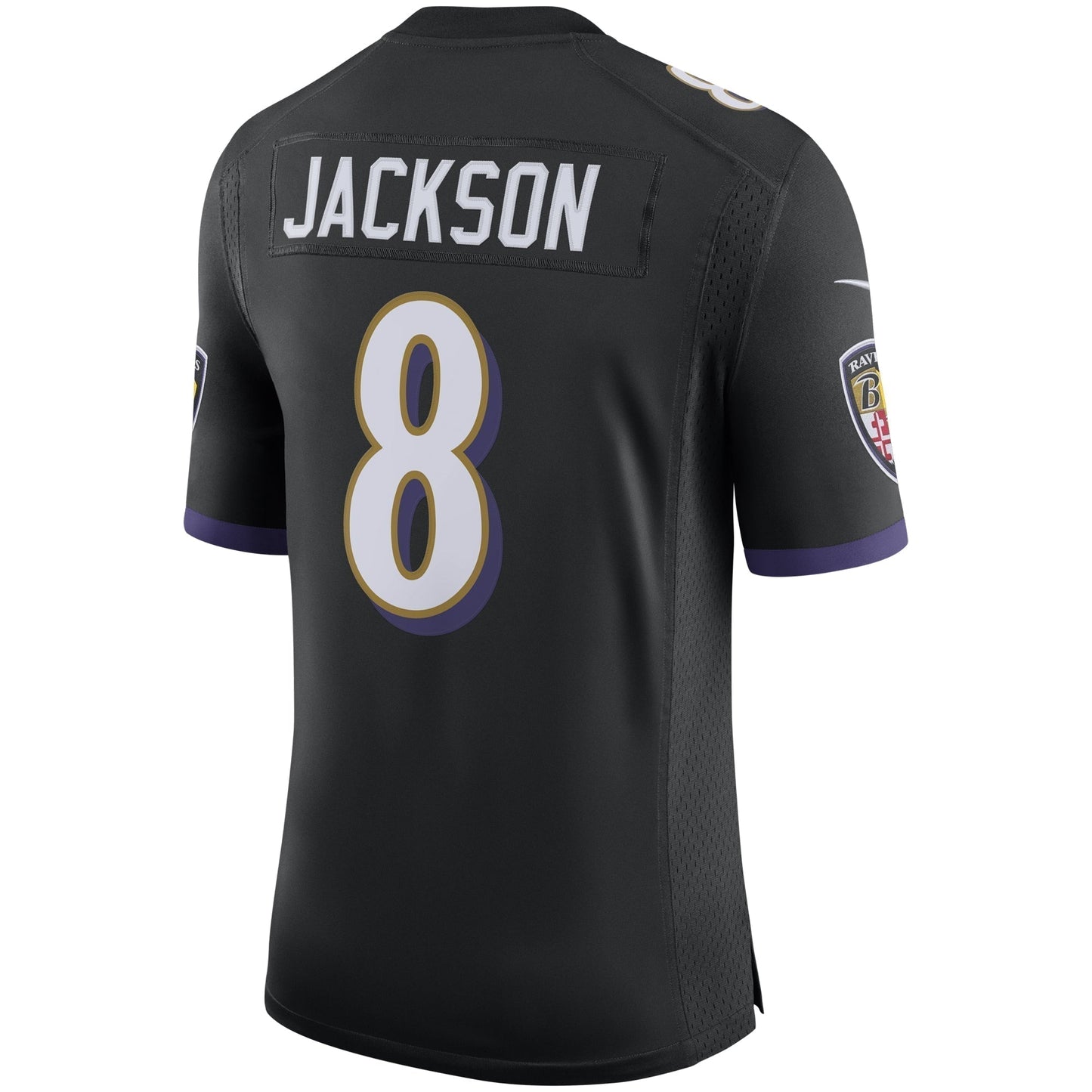 Lamar Jackson Baltimore Ravens Speed Machine Limited Jersey - Black football jersey product view 3