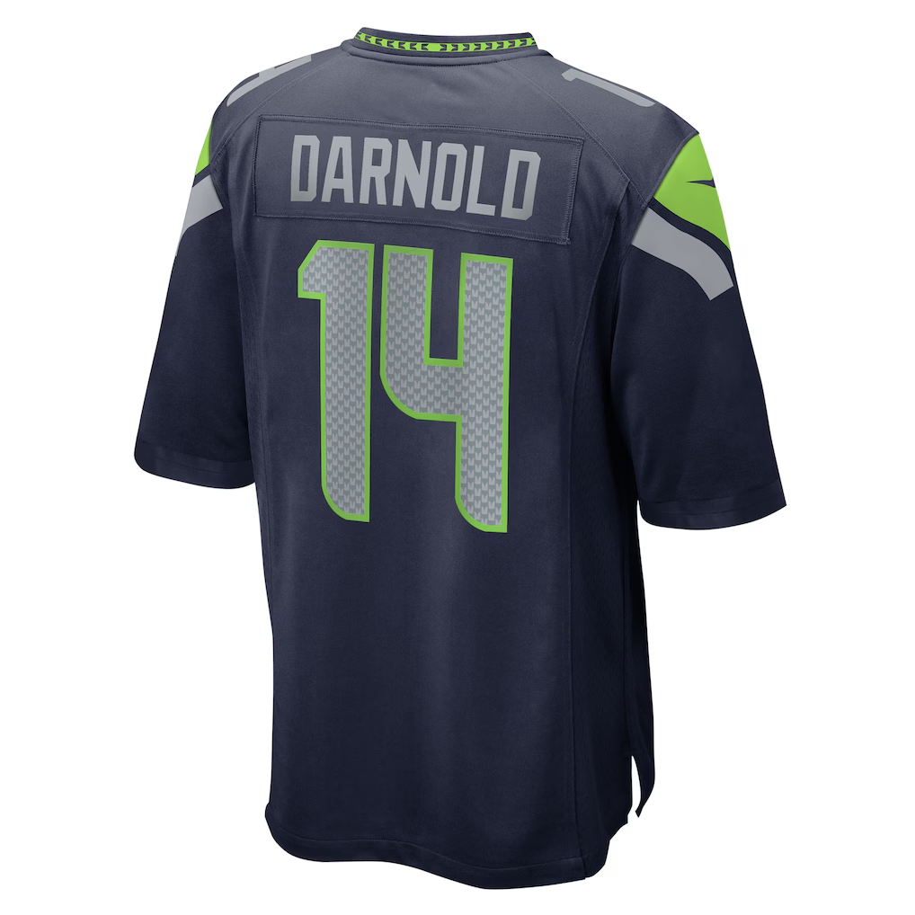 Men's Seattle Seahawks Sam Darnold College Navy Team Game Jersey football jersey product view 3