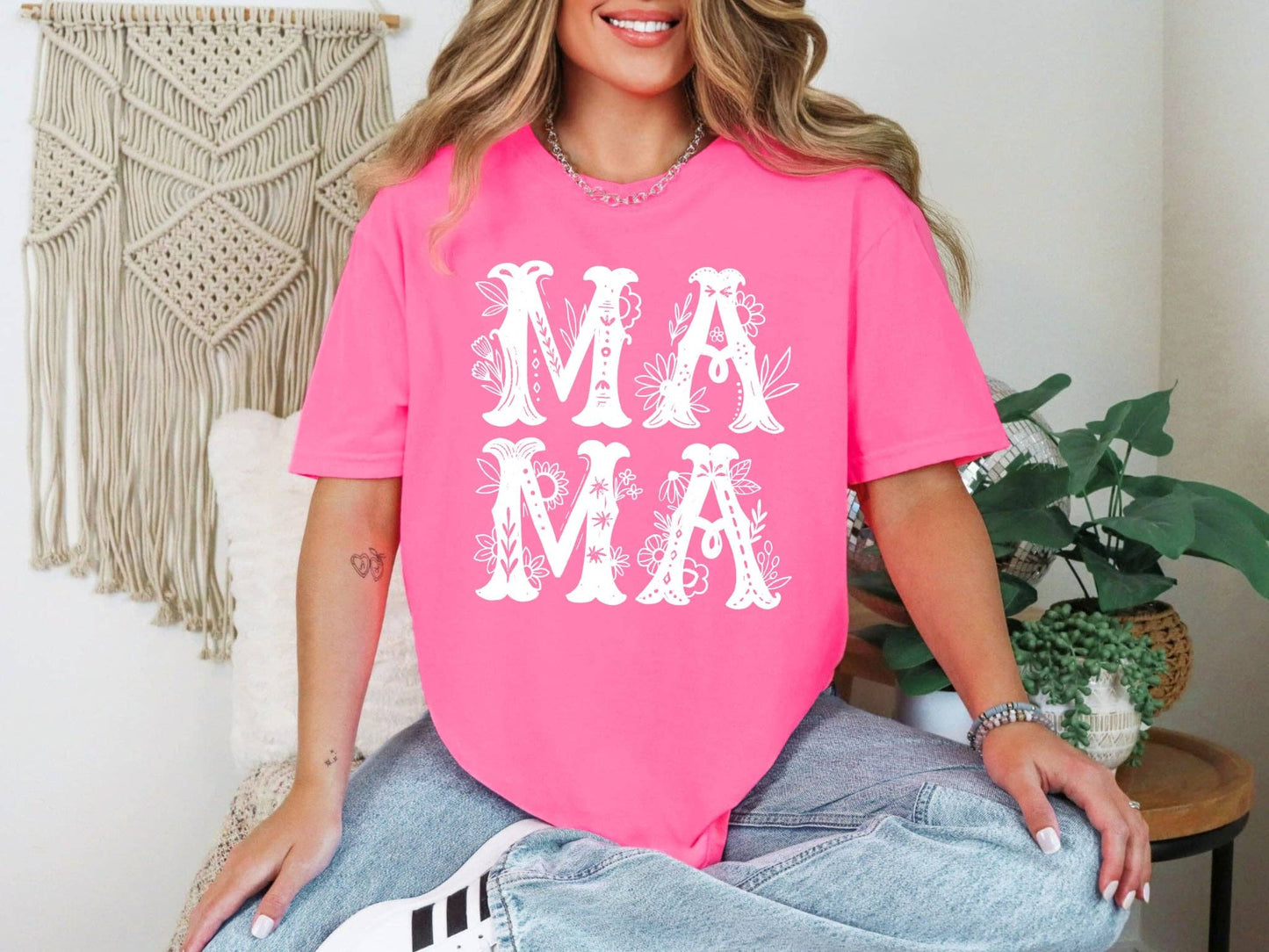 Vintage Mama Pink Bella Mother's Day Graphic Tee Unisex T-shirt, Sweatshirt, Hoodie, Long Sleeve Tee - T-Shirt, Sweatshirt, Hoodie