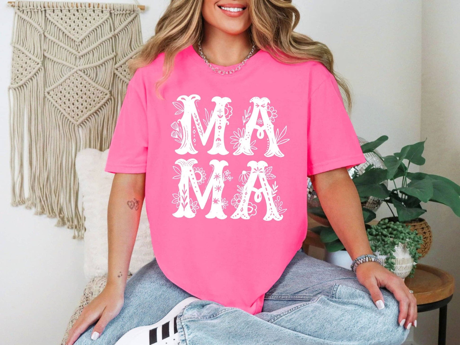 Vintage Mama Pink Bella Mother's Day Graphic Tee Unisex T-shirt, Sweatshirt, Hoodie, Long Sleeve Tee - T-Shirt, Sweatshirt, Hoodie