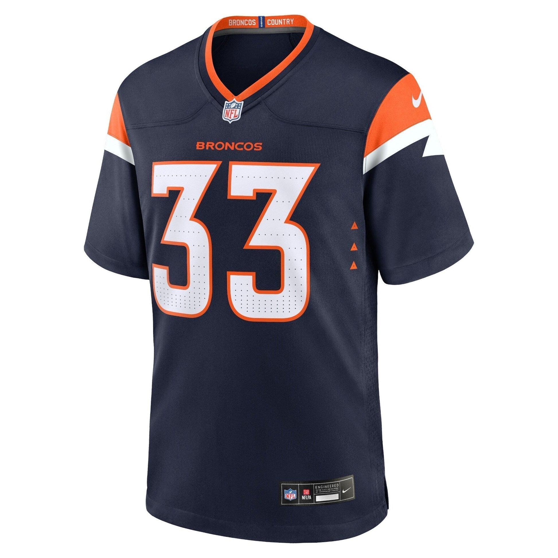 Javonte Williams Denver Broncos Mile High Collection Alternate Game Jersey - Navy football jersey product view 2