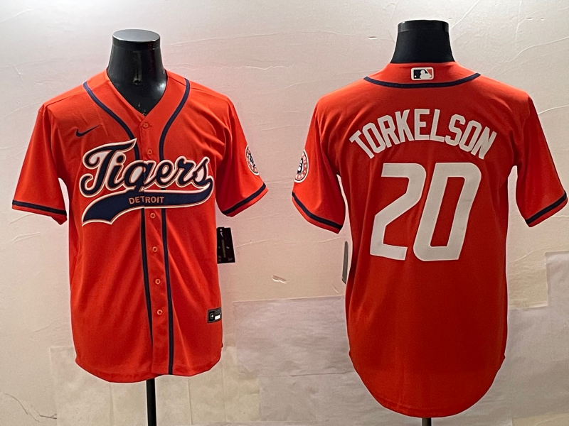 Men's Detroit Tigers Spencer Torkelson Orange Replica Player Jersey baseball jersey product view 1