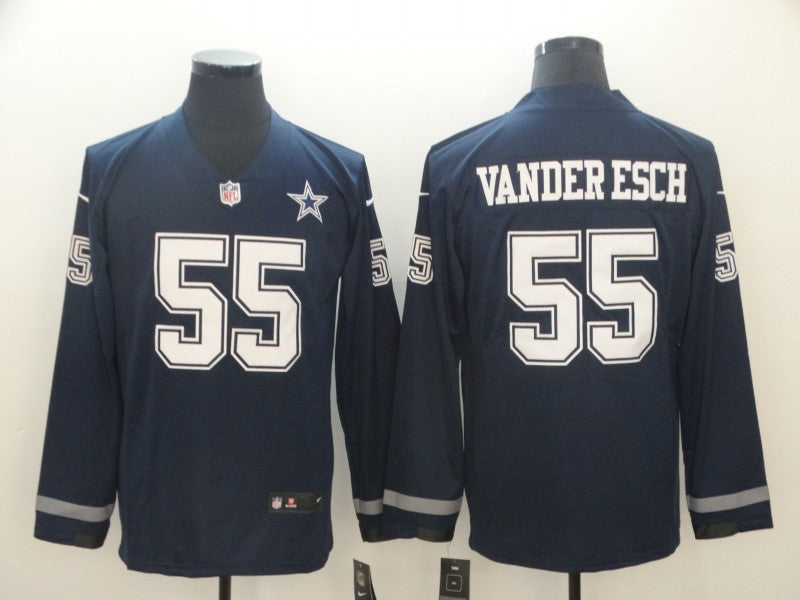 Men's Dallas Cowboys Leighton Vander Esch #55 Navy Player Game Jersey1 football jersey product view 1