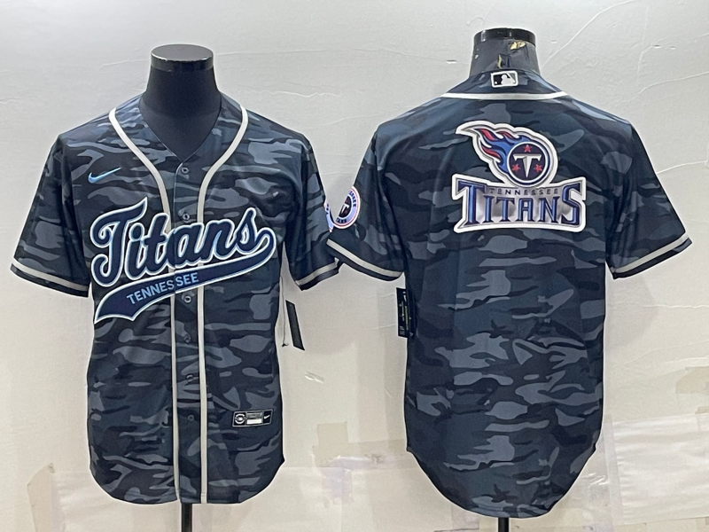 Men's Tennessee Titans Gray Camouflage Fashion Jersey football jersey product view 1