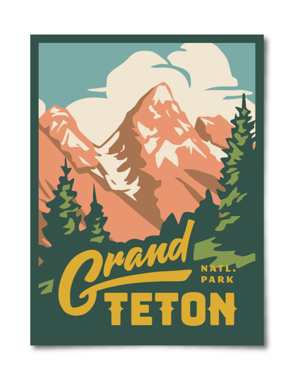 Grand Teton Overlook Poster Unisex T-shirt, Sweatshirt, Hoodie, Long Sleeve Tee - T-Shirt, Sweatshirt, Hoodie