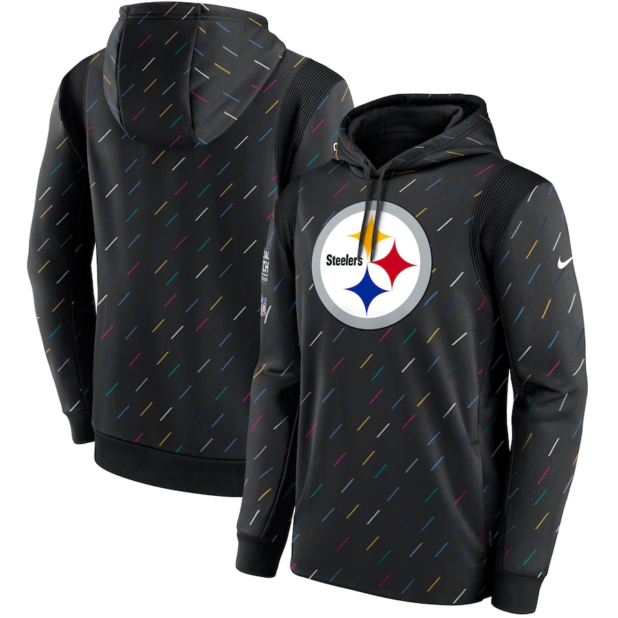 Men's Pittsburgh Steelers 2021 Salute to Service Hoodie Black football jersey product view 1