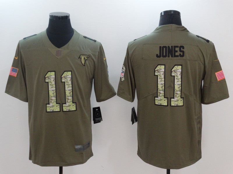 Men's Atlanta Falcons Julio Jones #11 Brown Player Jersey1 football jersey product view 1
