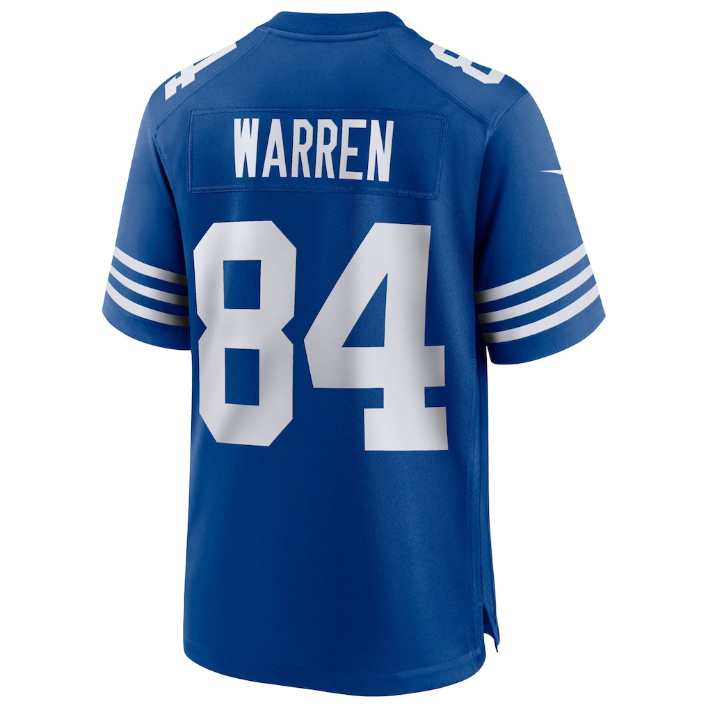 IN.Colts #84 Tyler Warren Heather Royal Alternate Game Jersey football jersey product view 1