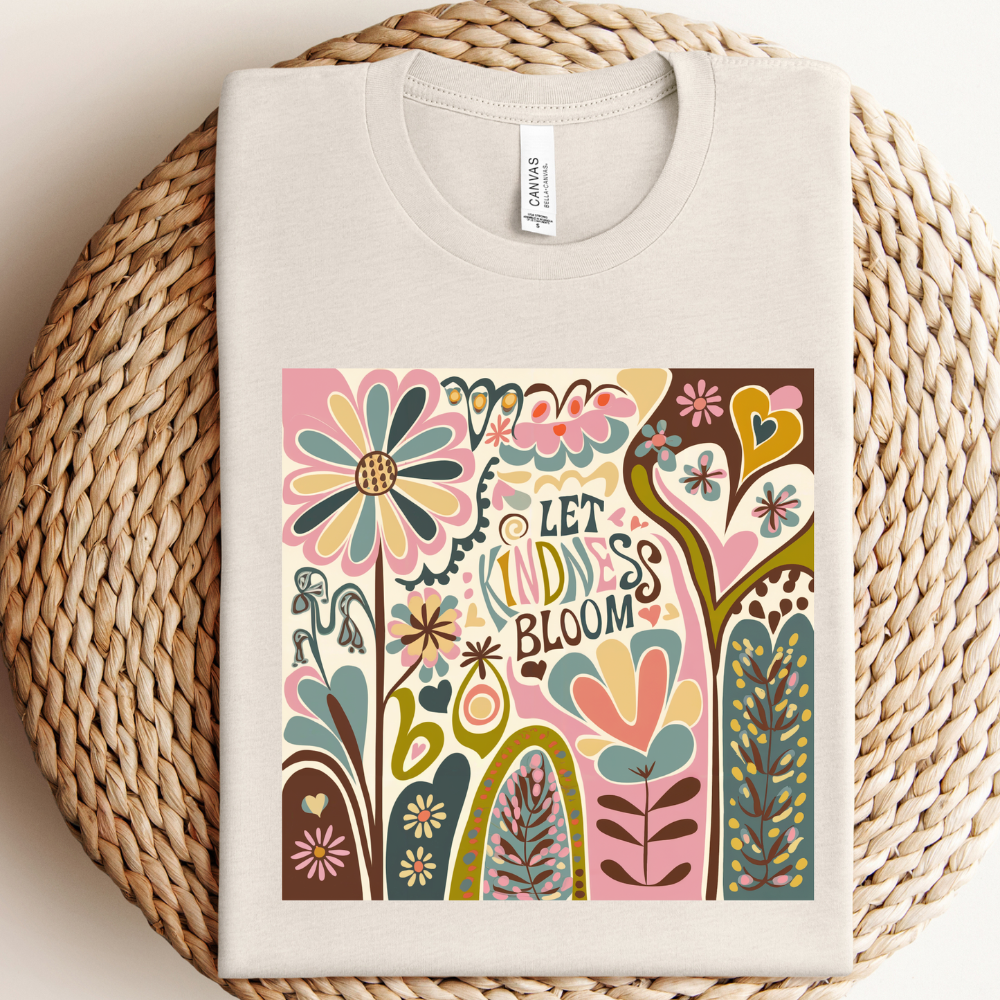 Boho Let Kindess Bloom Graphic Tee Unisex T-shirt, Sweatshirt, Hoodie, Long Sleeve Tee - T-Shirt, Sweatshirt, Hoodie