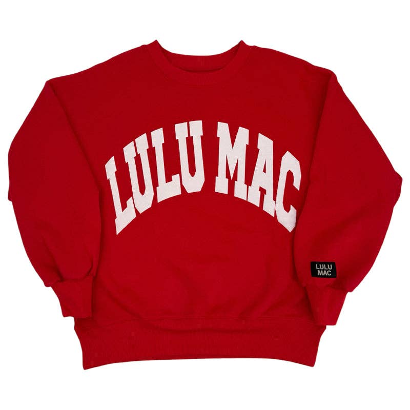 Lulu Mac Sweatshirt Red/White - Puff Unisex T-shirt, Sweatshirt, Hoodie, Long Sleeve Tee - T-Shirt, Sweatshirt, Hoodie